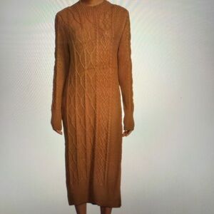 Tahari Cableknit Sweater Dress, Size Medium